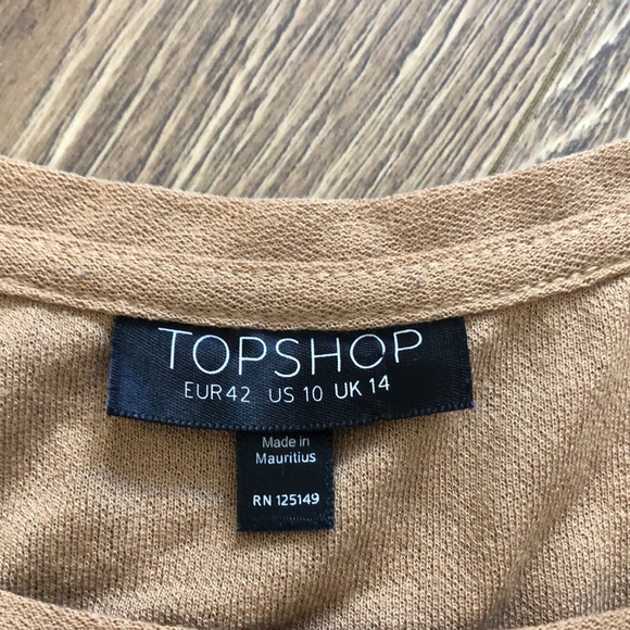 Tan scalloped TopShop soft top - Picture 2 of 3